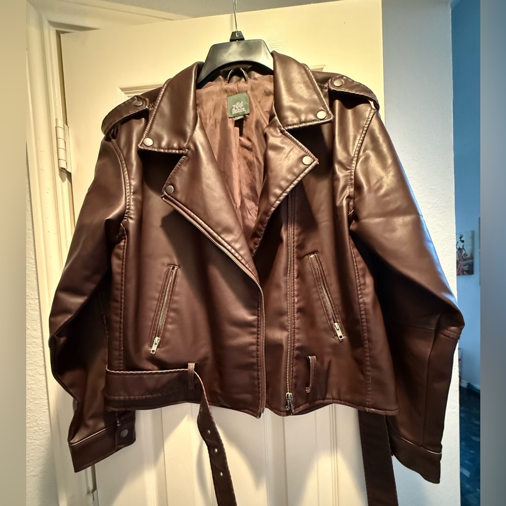 Brown Leather Jacket - Picture 2 of 7